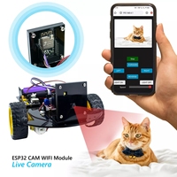 Kit de Coche Robótico Inteligente 2WD ESP32 con Wifi y Cámara, Kit de Inicio para Programación, Aprendizaje STEM, Coche Inteligente de Plástico para Arduinos