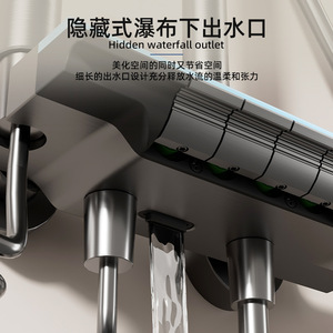 Digital Display Thermostatic Shower Set Aluminum Alloy Rectangle Top Spray Bathroom Complete Set - Product Image 4