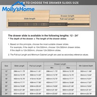 Glissière de tiroir ergonomique noire à roulement à billes pour rails de guidage d'armoires, rails coulissants métalliques, rails coulissants pour tables de maquillage