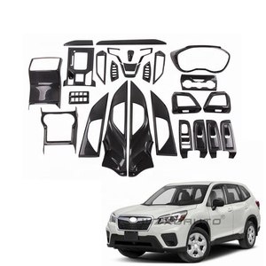 WZXD 27 pièces garnitures décoratives intérieures en fibre de carbone pour tableau de bord central de voiture, accessoires pour Forester 2019 - Product Image 1