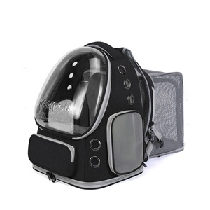 Sac à dos de transport pour animaux de compagnie, respirant, pliable, sac de voyage, sac de transport pour vélo d'été, sac à main portable pour chats et chiens, rangement facile, en nylon extensible - Product Image 1
