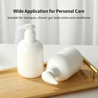 Bouteille de soin personnel blanche personnalisée en usine, 220 ml, en PE, ronde et épaisse, pour emballage de shampoing, gel douche, après-shampoing, bouteille de recharge