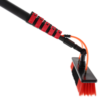 Extentool 30 pieds panneau solaire poteau de nettoyage alimenté en eau poteau télescopique panneau solaire propre brosse