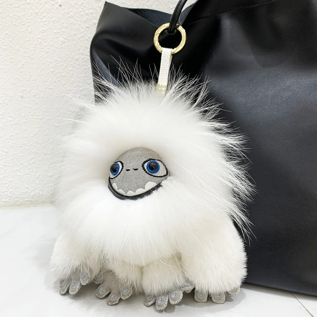 Custom Abominable Snowman Soft Plush keychain Kawaii Stuffed Animal Pendant Decor Gifts for Kids