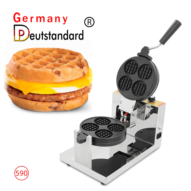 Electric Mini Waffle Machine Rotating Waffle Maker with CE