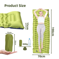 Matelas Gonflable à Gonflage Rapide, Tapis d'Extérieur Étanche et Épaissi en TPU, Lit de Camping