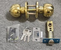 Poignée de porte en acier inoxydable moderne avec serrure à clé en forme de boule tubulaire, boutons de porte en bois, serrure de porte
