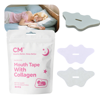 CM nouveauté ruban de bouche en forme de lèvre personnalisé ruban de sommeil pour femmes ruban de bouche infusé à la vitamine E B5 B7 avec collagène pour dormir