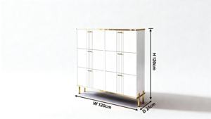 Meuble à chaussures moderne ultra-fin en bois pour petits appartements - Rangement étroit pour entrée, armoire à chaussures - Product Image 2