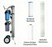 Système d'eau pure pour le nettoyage des vitres, système de filtration d'eau déionisée impeccable pour le traitement de l'eau, machines RO DI pour les fenêtres