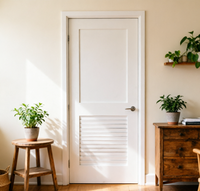 Porte pliante à persiennes en bois de pin peint en blanc, fabrication directe d'usine, dimensions personnalisées pour la maison, le bureau, l'appartement, la villa