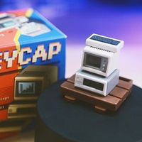Keycap Museum Macintosh K-02 Small TV Retro-Style Personalized Backlit KeycapsPerfect Gift for Mechanical Keyboards Made