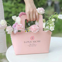 Boîte cadeau romantique personnalisée avec logo pour la Saint-Valentin, boîte à fleurs chic faite à la main, recyclable, couleur fixe, lamination brillante, boîtes à roses