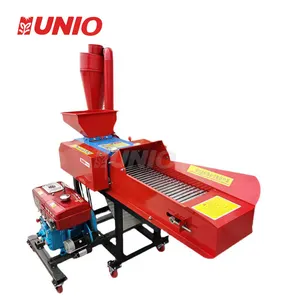 Automatic Industrial Petrol Engine Diesel Forage Chopper Big Animal Feed Chaff Cutter Machine Blades And Grinder For Tractor