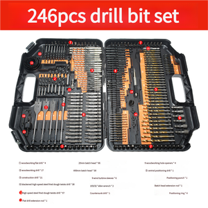 246 Mảnh Tùy Chỉnh OEM Công Cụ Phần Cứng Thiết Lập Chế Biến Gỗ Khoan Bit Đấm Twist Khoan Với Trường Hợp Khó Cứng Bao Bì - Product Image 2