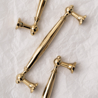 Poignées de meubles en laiton de cuivre massif Poignées d'armoires de cuisine en or PVD Poignées de luxe Armoire Commode Boutons de tiroir Chambre Extérieur Hôtel