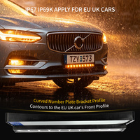 Barre lumineuse de plaque d'immatriculation intégrée homologuée ECE 86W, ultra-fine, en aluminium moulé sous pression, éclairage LED de plaque d'immatriculation pour tout-terrain 4x4