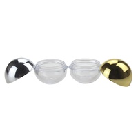 Récipient rond pour baume à lèvres vide 5g, récipient pour crème d'échantillon en forme de boule, pour testeur avec couvercle en or et en argent