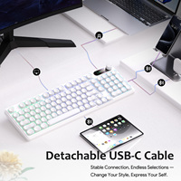 IP98 Wired RGB Membrane Mechanical Feel Keyboard Anti-Ghosting 19-Keys USB Interface Transparent Keycaps OEM Profile