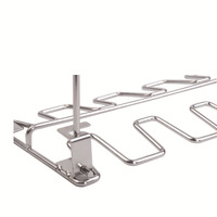 DAPHYLA DP-7259 Soporte para Asar Patas y Alas de Pollo de Acero Inoxidable con 14 Ranuras y Bandeja Recolectora de Grasa, Apto para Parrilla de Carbón y Camping, Lavable en Lavavajillas