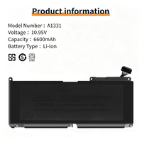 Batterie d'ordinateur portable d'usine A1331 A1342 pour Macbook Pro 15 pouces 17 pouces Unibody 13 pouces MC233 MC207 MC516 MC375