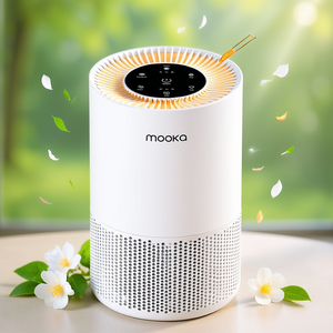 Purificateur d'air Mooka avec filtre HEPA H13, charbon actif, portable, commande tactile, aromathérapie - Product Image 2