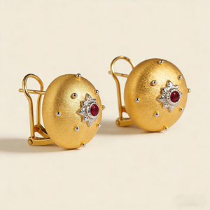 Pendientes de compromiso unisex de oro macizo chapado en oro de 10K/14K con diamantes cultivados en laboratorio y circonitas, diseño de racimo, personalizados, bonitos, para fiesta de aniversario - Product Image 2