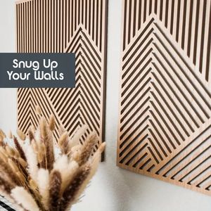 Decoración de pared de montaña moderna, bosque decorativo, naturaleza, 2 uds., arte de pared colgante, decoración de madera, arte de pared de montaña, Panel de madera para el hogar - Product Image 1