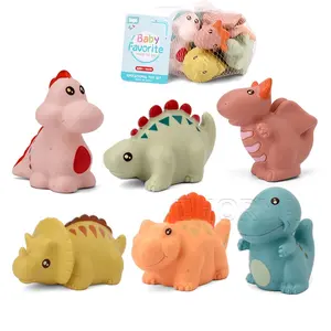 Zhorya Toddler Kawaii Animals Dinosaur Water Spray Baby Bath Toy Safe Non Toxic Silicone Baby Water Sprinkler Bath Shower Toys