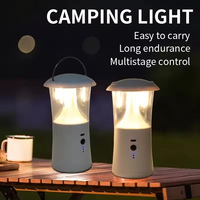 Nouvelle lanterne de camping portable rechargeable en tungstène à 12 LED avec 3 modes pour la randonnée en plein air, les tentes et les lampes suspendues