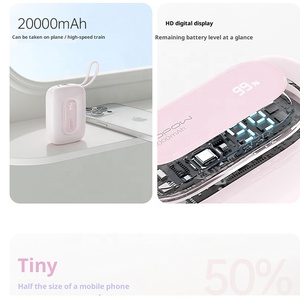 เครื่องชาร์จเร็วขนาดเล็ก35วัตต์พาวเวอร์แบงค์ขนาด20000มิลลิแอมป์ชั่วโมงสำหรับการท่องเที่ยวกลางแจ้งแบตเตอรี่สำรอง20000มิลลิแอมป์ชั่วโมงแบบพกพา - Product Image 3