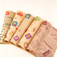 Kertas Anti Minyak untuk Kemasan Makanan Kertas Kraft Berlapis PE Tahan Air 45gsm untuk Pembungkus Kue