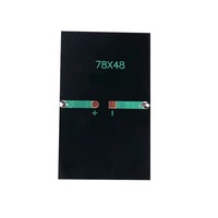 78x48MM 2V tout noir bricolage époxy panneau solaire chargeur lumière jouets lampe de poche monocristallin PERC panneau solaire Module projets de bricolage