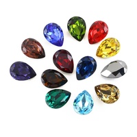 ZSY - Mixed Color Tear Drop Foiling Point Back Rhinestone