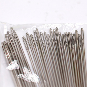 เข็มร้อยลูกปัดสแตนเลสแบบยาวบางสำหรับทำเครื่องประดับ DIY เครื่องมืองานฝีมือประมาณ 30 ชิ้นต่อแพ็ค - Product Image 3