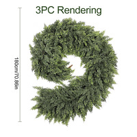 Künstliche Weihnachten Zeder Girlande Winter Kiefer Girlande Faux Greenery Girlande für Urlaub Tisch tür Mantel Fenster Saisonale Dekor