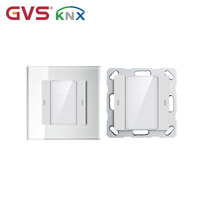Panel Saklar Dinding KNX dengan Sensor Suhu Terintegrasi, Kontrol RGB RGBW Shutter Scene, Tombol Sensor, Plus 1-Gang 55mm