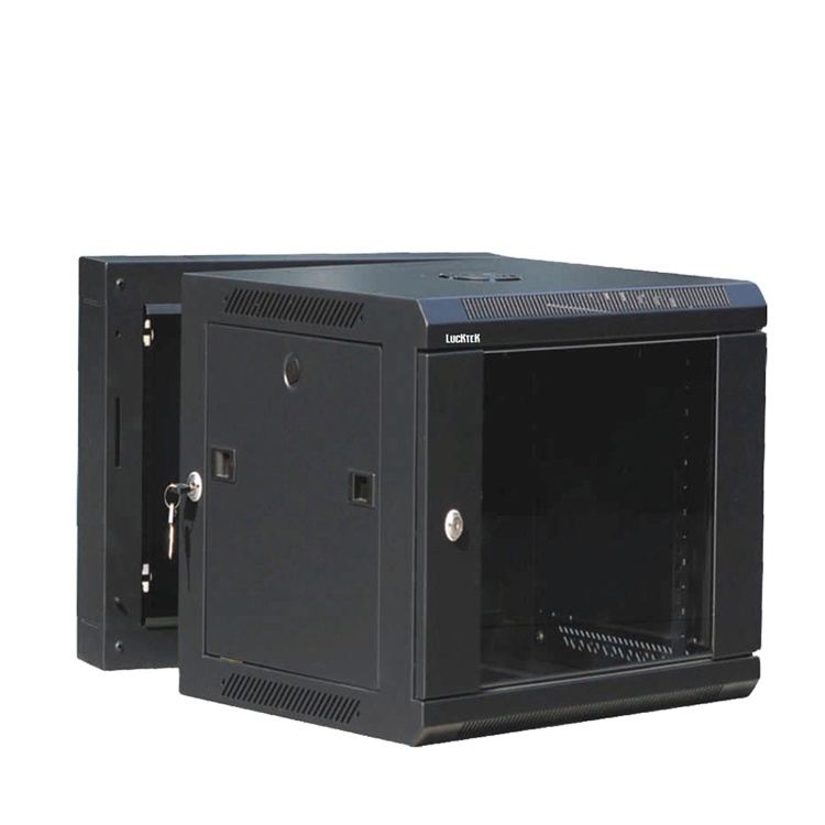 Двухсекционный 9U раздвижной дверной настенный серверный шкаф