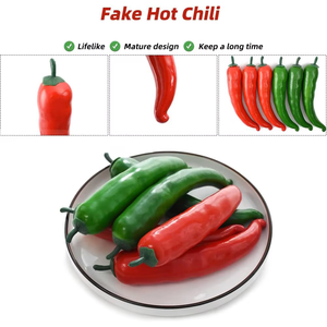 ZhiXia personnalisé en gros mousse artificielle faux légume faux poivre rouge vert Simulation réaliste piment pour la maison cuisine fête - Product Image 4