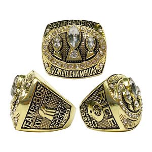 Anillo de Campeones del Mundo de los San Francisco 49ers, Joyería de Aleación Chapada en Oro, Recuerdo para Hombre - Product Image 5