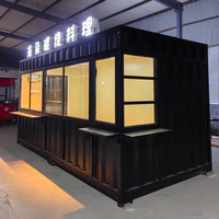 Kiosque alimentaire conteneurisé soudé, moderne, léger, à montage rapide, stand de restauration mobile avec fenêtre de service