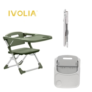 Chaise d'appoint portable moderne et minimaliste pour bébé, respirante, <span class=keywords><strong>confortable</strong></span>, réglable en hauteur, siège souple et pliable pour repas - Product Image 6