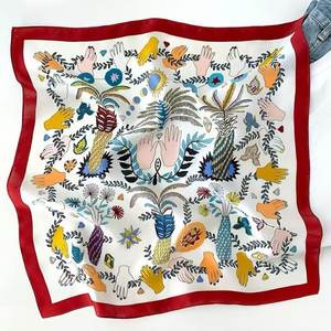 Écharpe en soie, cachemire naturel, polyester et laine, imprimée avec un motif de tête de cheval, de bonne qualité, AI-MICH - Product Image 6