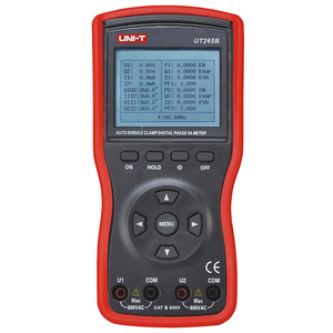 UNI-T UT265B แคลมป์มิเตอร์วัดแรงดันไฟฟ้า 2 เฟสอัจฉริยะ 20A 600V พร้อมฟังก์ชัน Data Hold อินเทอร์เฟซ RS-232 - Product Image 1