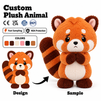 Peluche personnalisée TikTok Virale Mignonne Grande Oreille Raton Laveur Triste, Jouet en Peluche Doux Anti-Anxiété, Cadeau pour Enfants