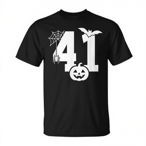 T-shirt Halloween 41 avec motif toile d'araignée, chauve-souris et citrouille pour la culture des mèmes Gen Alpha - Product Image 2