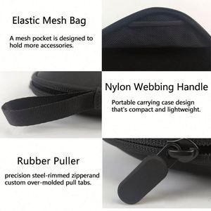 Étui de transport léger et étanche en EVA noir pour écouteurs, sac de rangement portable pour l'extérieur et les voyages - Product Image 6