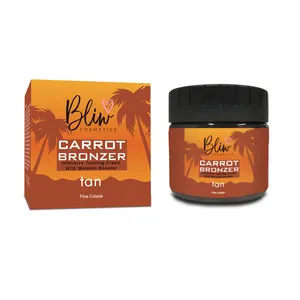 Private Label Carrot Bronzer Intensive Tanning Cream With Melanin Booster Deep Dark Sun Cream Accelerator Lotion Gel Tanning