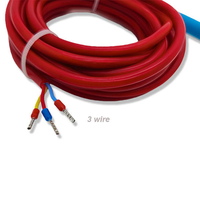 Kabel Termokopel PT100 Merah 3-Kabel Berisolasi Karet Silikon untuk Probe Tip OEM ODM Berperingkat IP65 Garansi 1 Tahun untuk Makanan