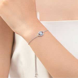 Joyería de moda diseño de pavo collar de ojos malvados pulsera colgante de moda anillo de plata de ley para mujer logotipo personalizado 925 Plata - Product Image 2